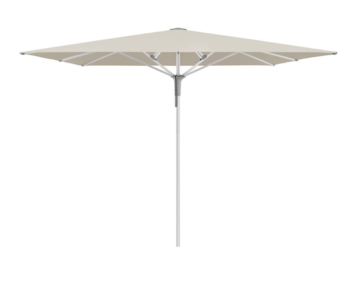 Glatz Gastronomieschirm - FORTINO Pro, Gestell Aluminium natureloxiert, 200 x 200 cm - 250 x 250 cm, rquadratisch