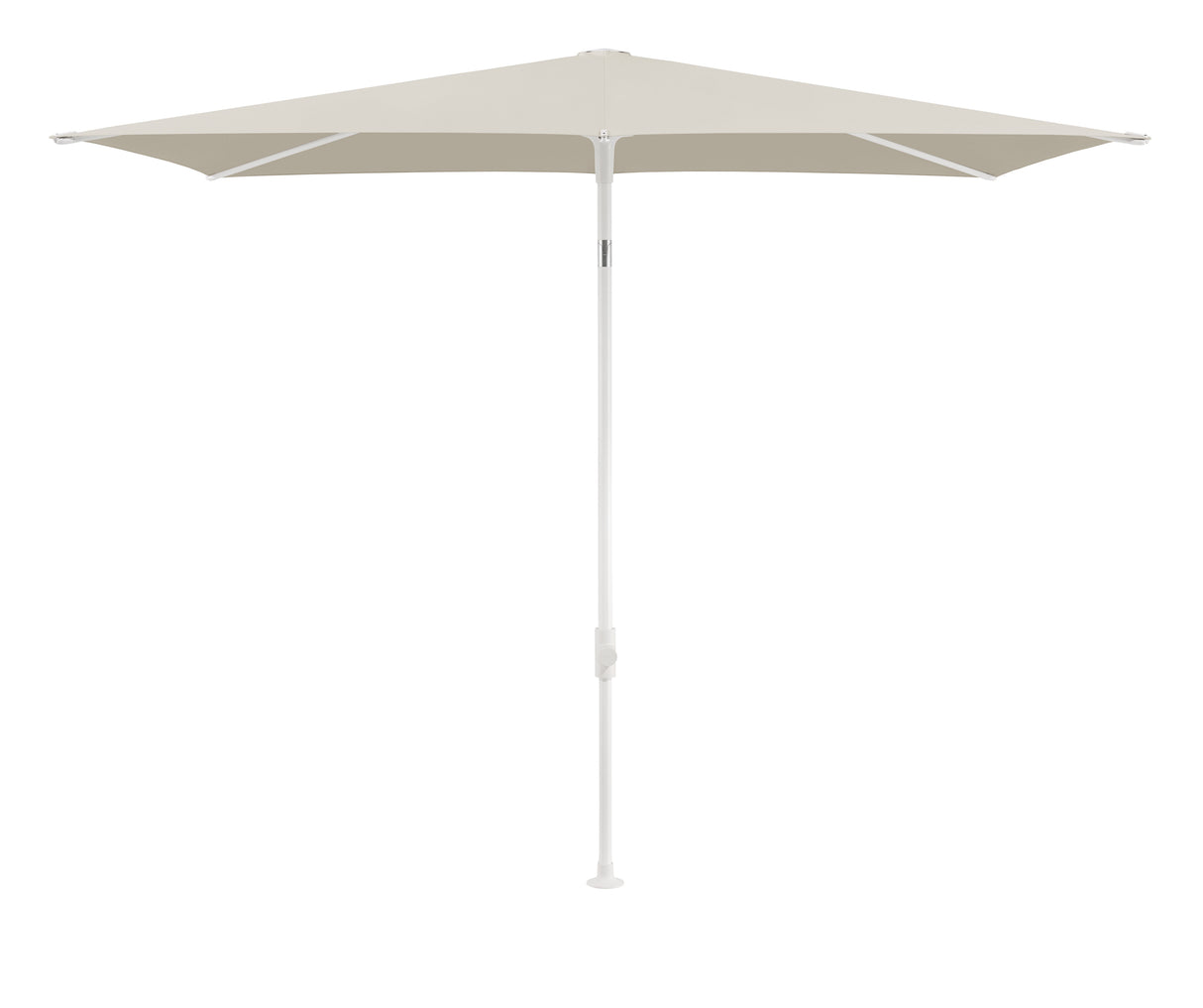 Glatz TWIST Sonnenschirm matt weiß pulverbeschichtet - rechteckig