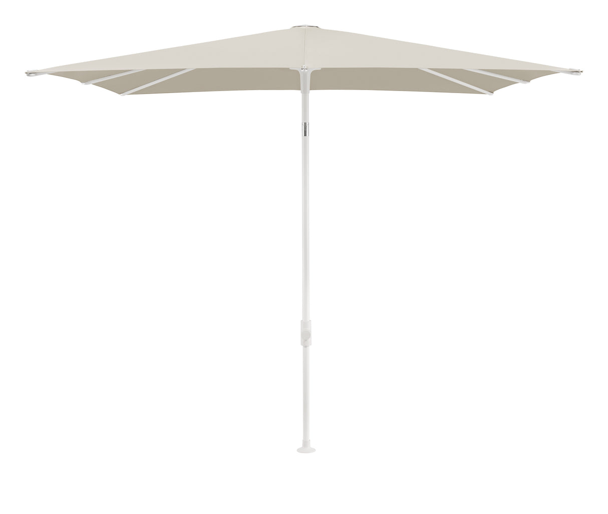 Glatz SMART Sonnenschirm matt weiß pulverbeschichtet - quadratisch