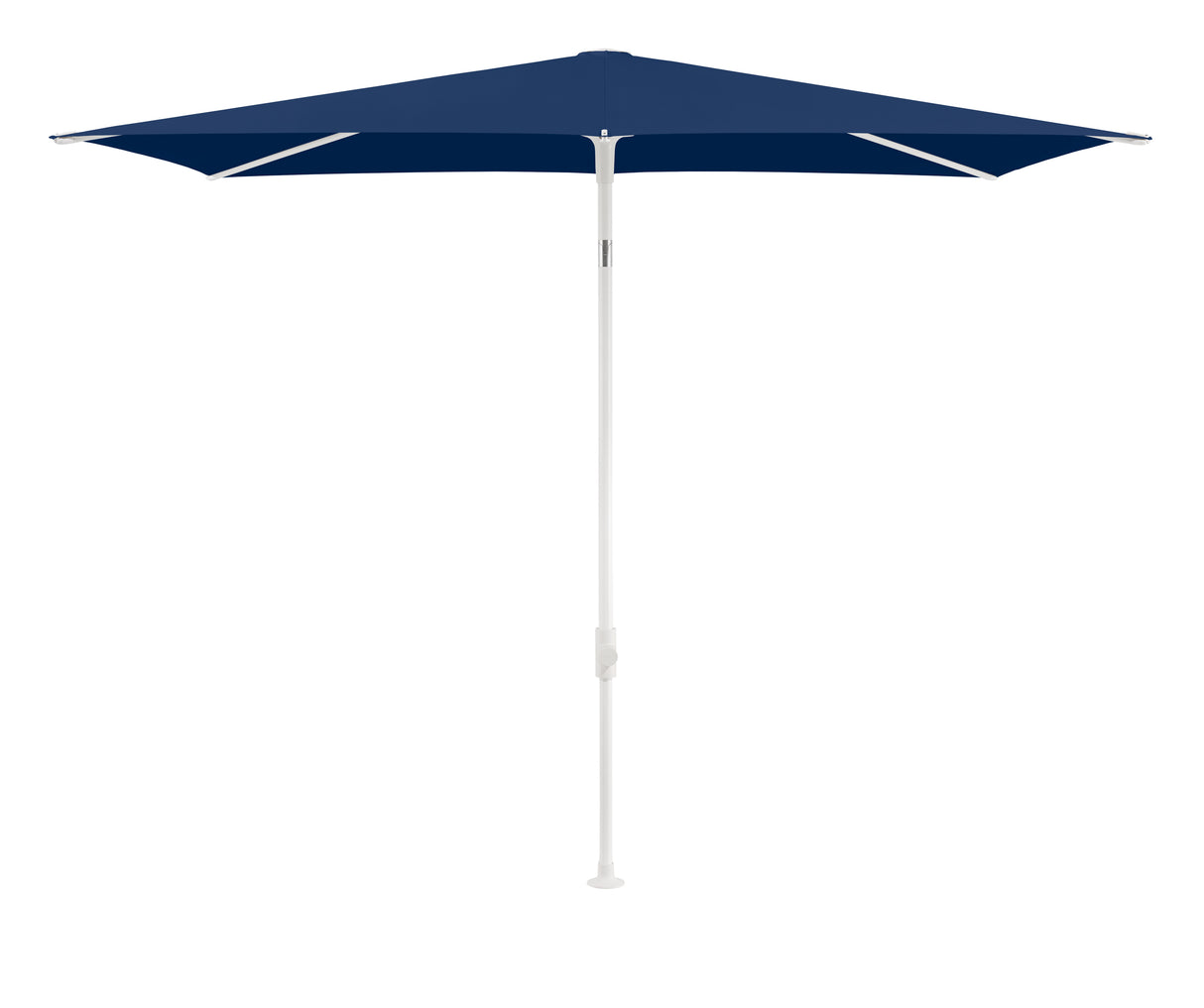 Glatz TWIST Sonnenschirm matt weiß pulverbeschichtet - rechteckig