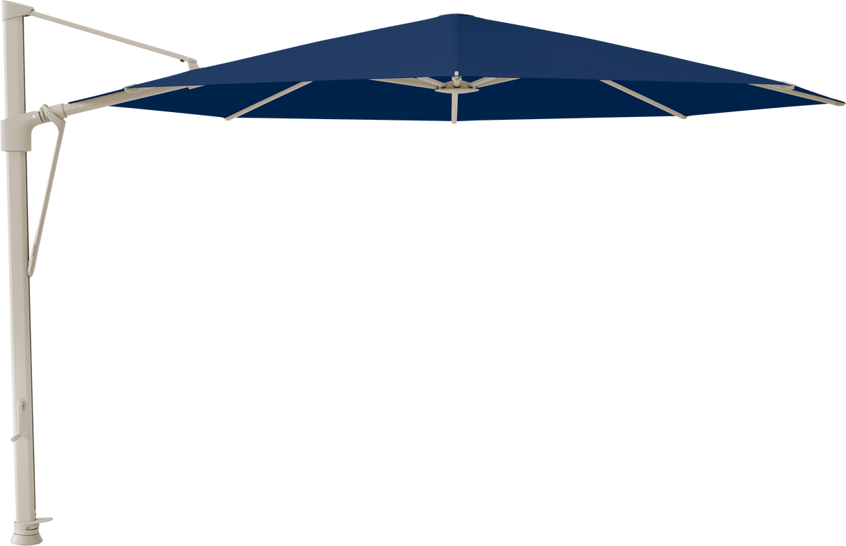 Glatz VITA Sfera Ampelschirm, Gestell Aluminium, seidengrau oder anthrazit pulverbeschichtet, Ø 375 cm