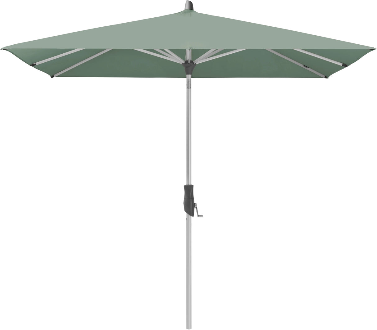 Glatz ALU-TWIST Sonnenschirm, Gestell Aluminium natureloxiert - quadratisch