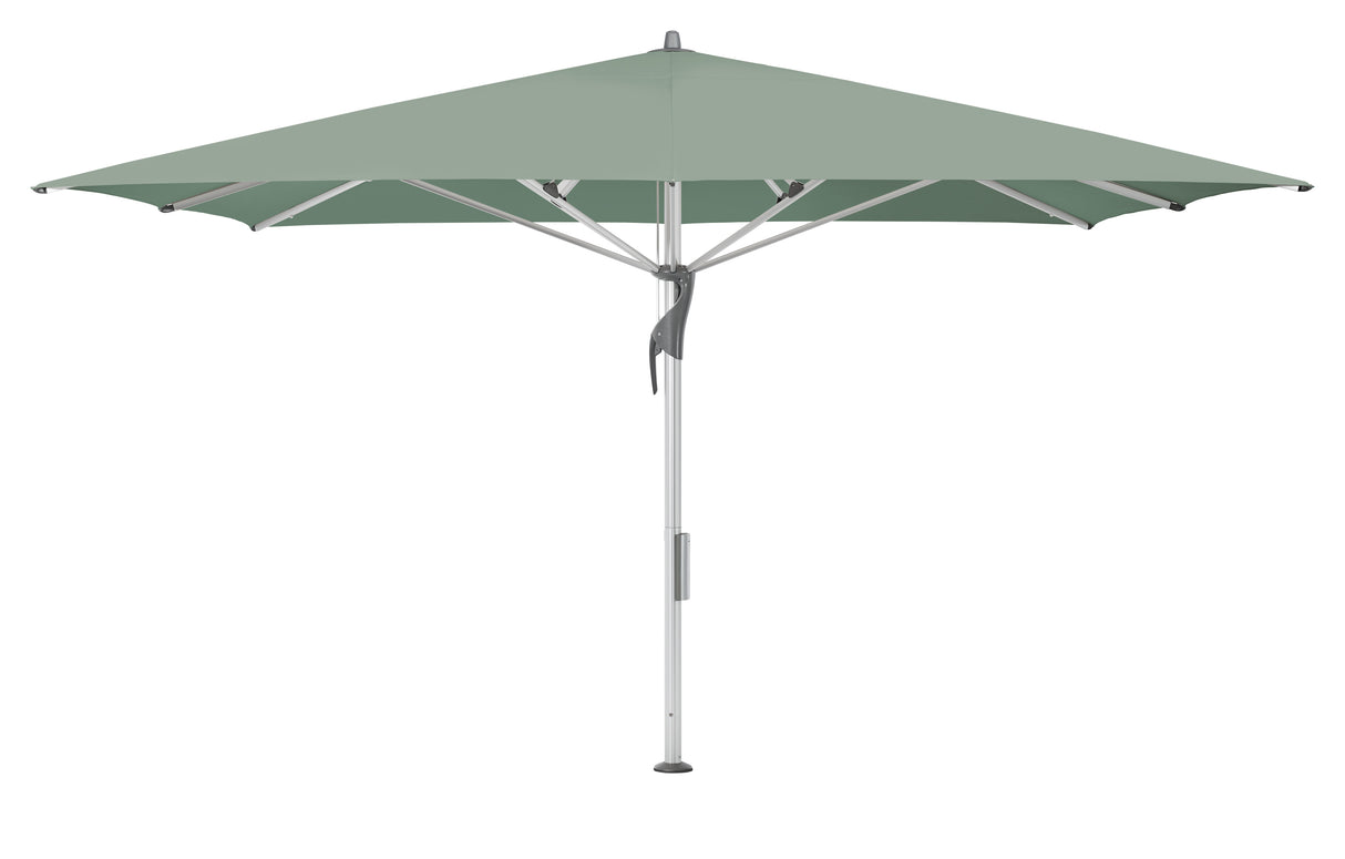 Glatz Gastronomieschirm - FORTELLO LED, Gestell Aluminium natureloxiert, 300 x 300 cm - 400 x 400 cm, quadratisch