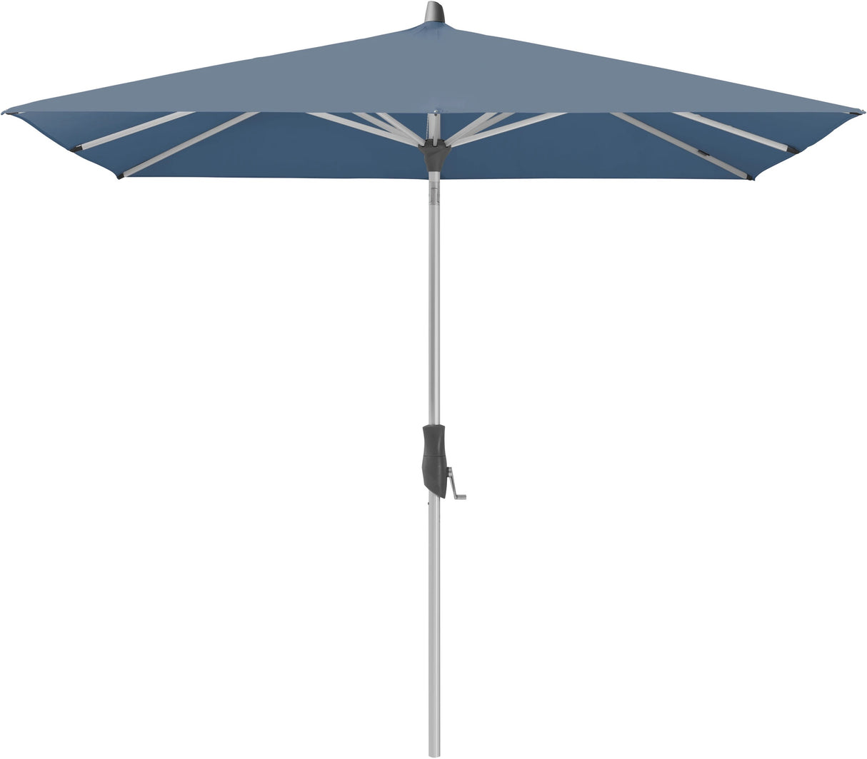 Glatz ALU-TWIST Sonnenschirm, Gestell Aluminium natureloxiert - quadratisch