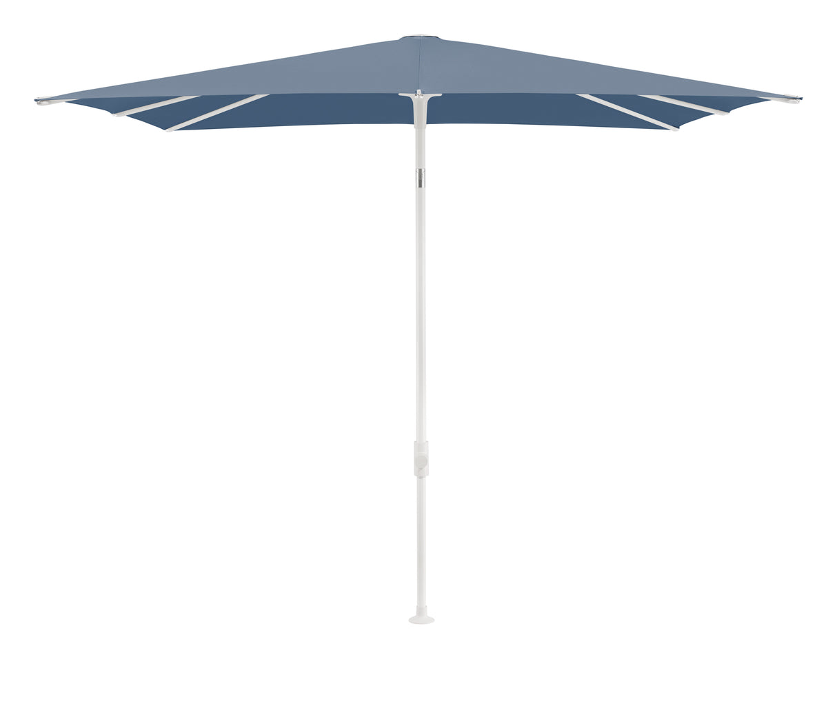 Glatz SMART Sonnenschirm matt weiß pulverbeschichtet - quadratisch