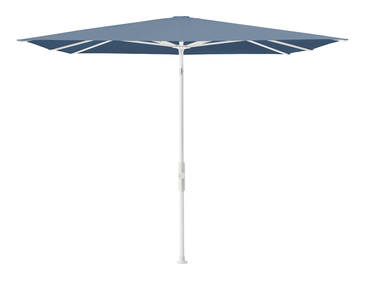 Glatz TWIST Sonnenschirm matt weiß pulverbeschichtet - quadratisch