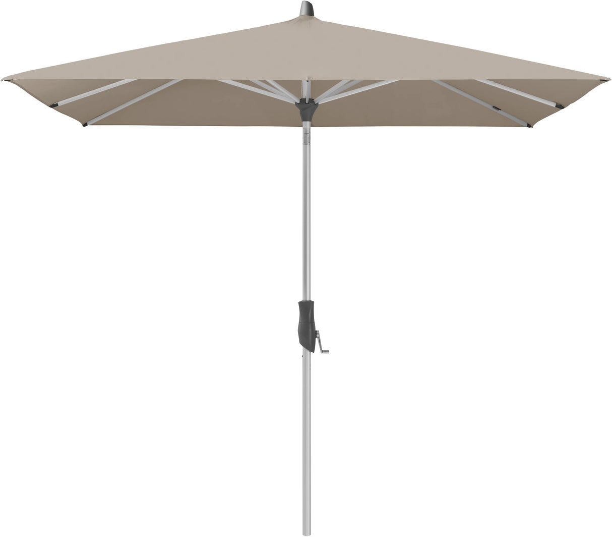 Glatz ALU-TWIST Sonnenschirm, Gestell Aluminium natureloxiert - rechteckig
