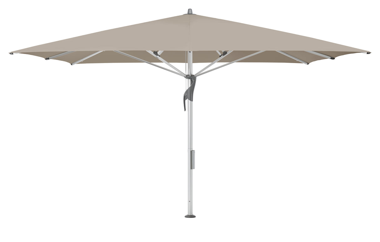 Glatz Gastronomieschirm - FORTELLO LED, Gestell Aluminium natureloxiert, 300 x 300 cm - 400 x 400 cm, quadratisch