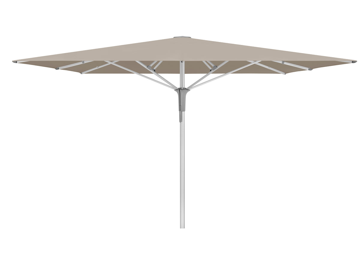 Glatz Gastronomieschirm - FORTELLO Pro, Gestell Aluminium natureloxiert, 350 x 350 cm / 400 x 400 cm / 400 x 300 cm,