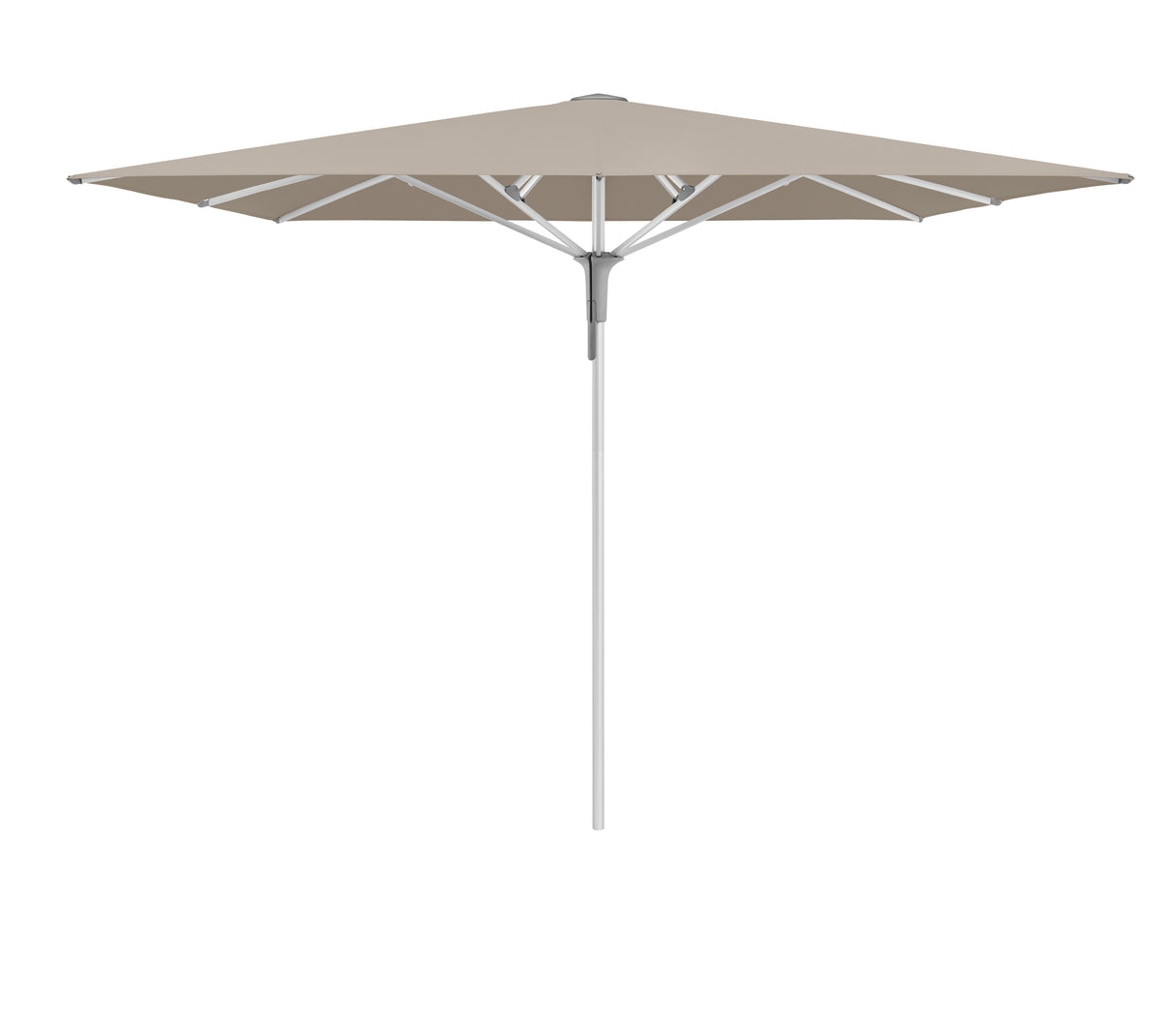 Glatz Gastronomieschirm - FORTINO Pro, Gestell Aluminium natureloxiert, 200 x 200 cm - 250 x 250 cm, rquadratisch