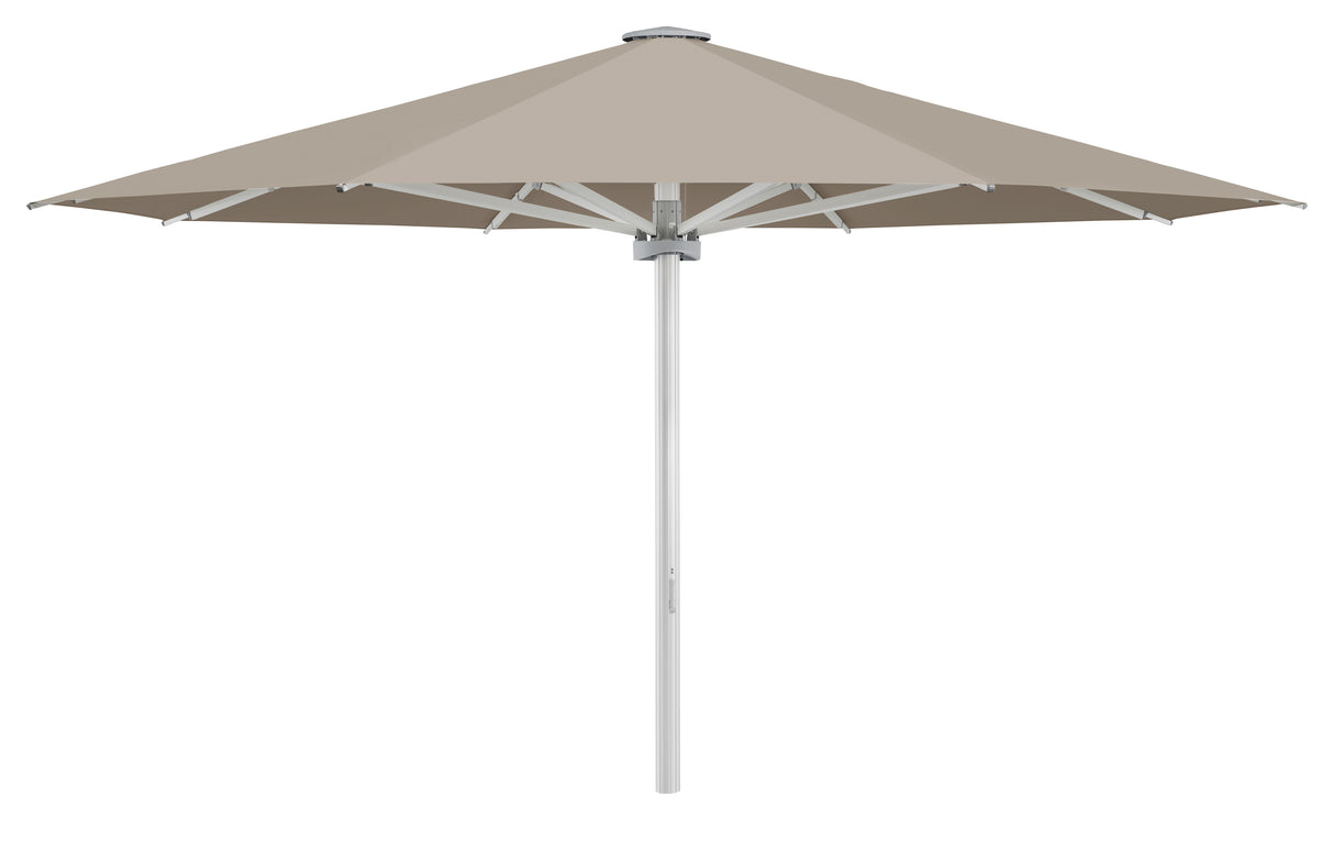 Glatz Großschirm - PALAZZO Noblesse/E, Gestell Aluminium natureloxiert, Ø 400 cm - Ø 700 cm, Motor - rund