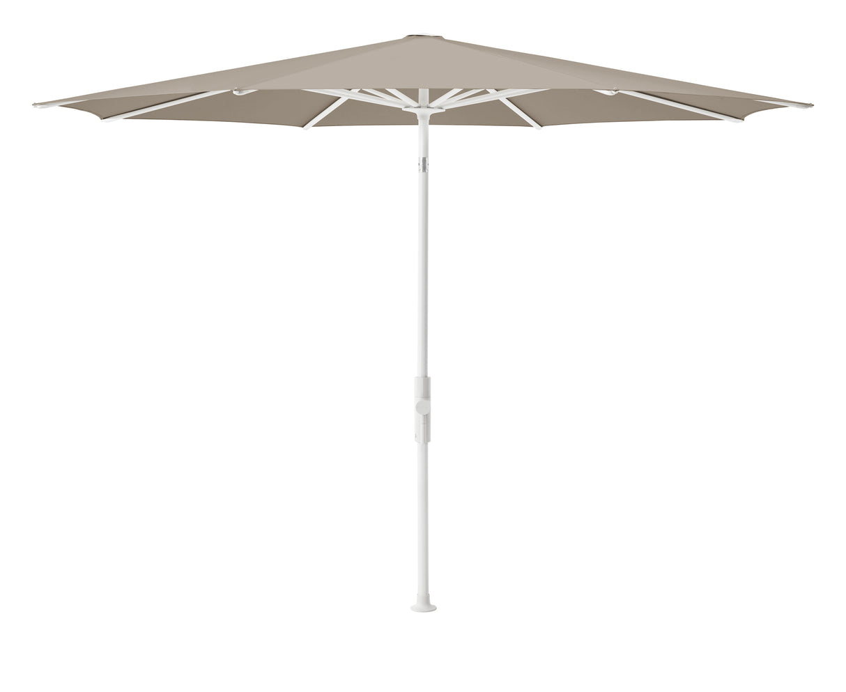 Glatz TWIST Sonnenschirm, matt weiss pulverbeschichtet - rund