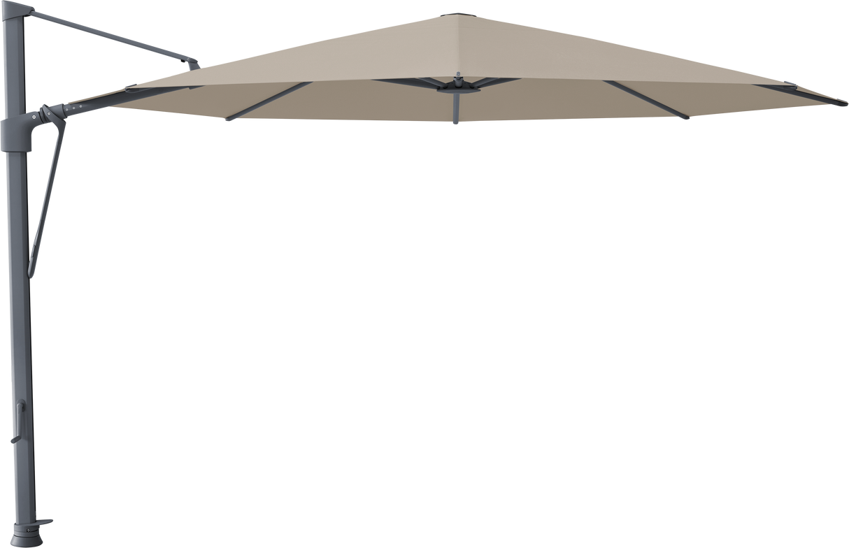 Glatz VITA Sfera Ampelschirm, Gestell Aluminium, seidengrau oder anthrazit pulverbeschichtet, Ø 375 cm