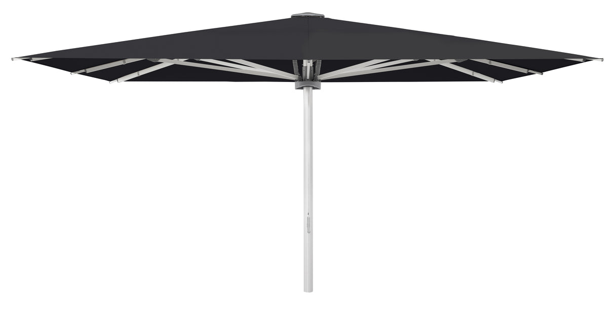 Glatz Großschirm - PALAZZO Noblesse/E, Gestell Aluminium natureloxiert, 350 x 350 cm - 600 x 600 cm, mit Kurbel - quadratisch