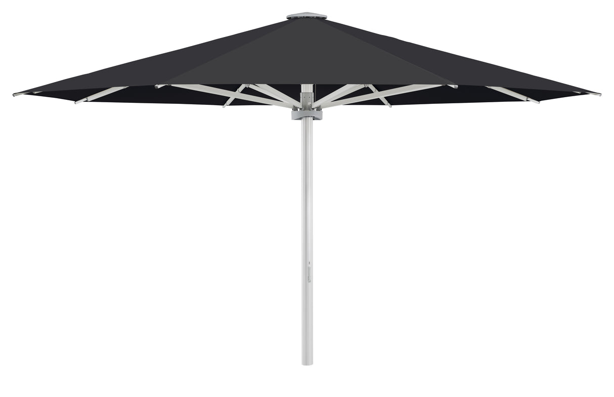 Glatz Großschirm - PALAZZO Style/E, Gestell Aluminium natureloxiert, mit Kurbel - rund