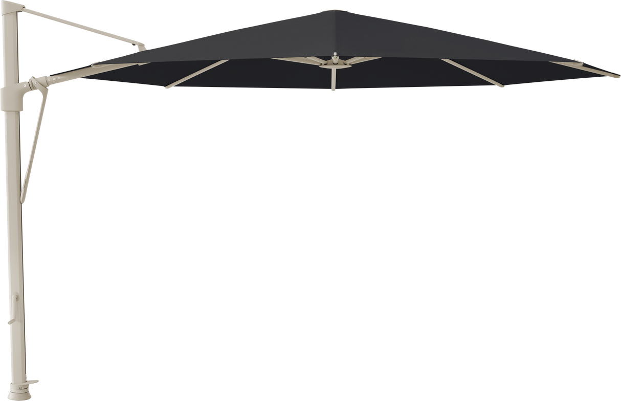 Glatz VITA Sfera Ampelschirm, Gestell Aluminium, seidengrau oder anthrazit pulverbeschichtet, Ø 375 cm