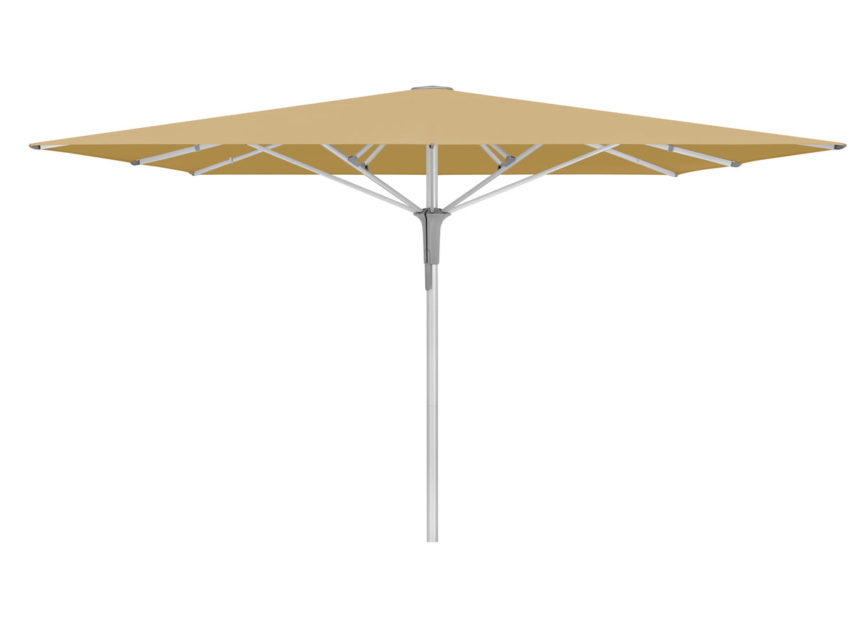 Glatz Gastronomieschirm - FORTELLO Pro, Gestell Aluminium natureloxiert, 350 x 350 cm / 400 x 400 cm / 400 x 300 cm,