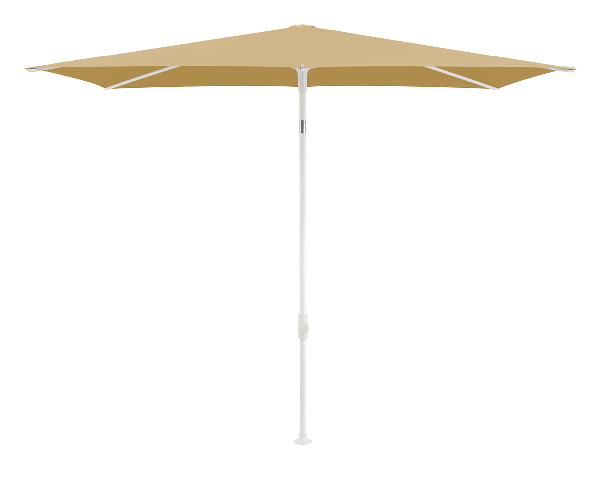 Glatz TWIST Sonnenschirm matt weiß pulverbeschichtet - rechteckig