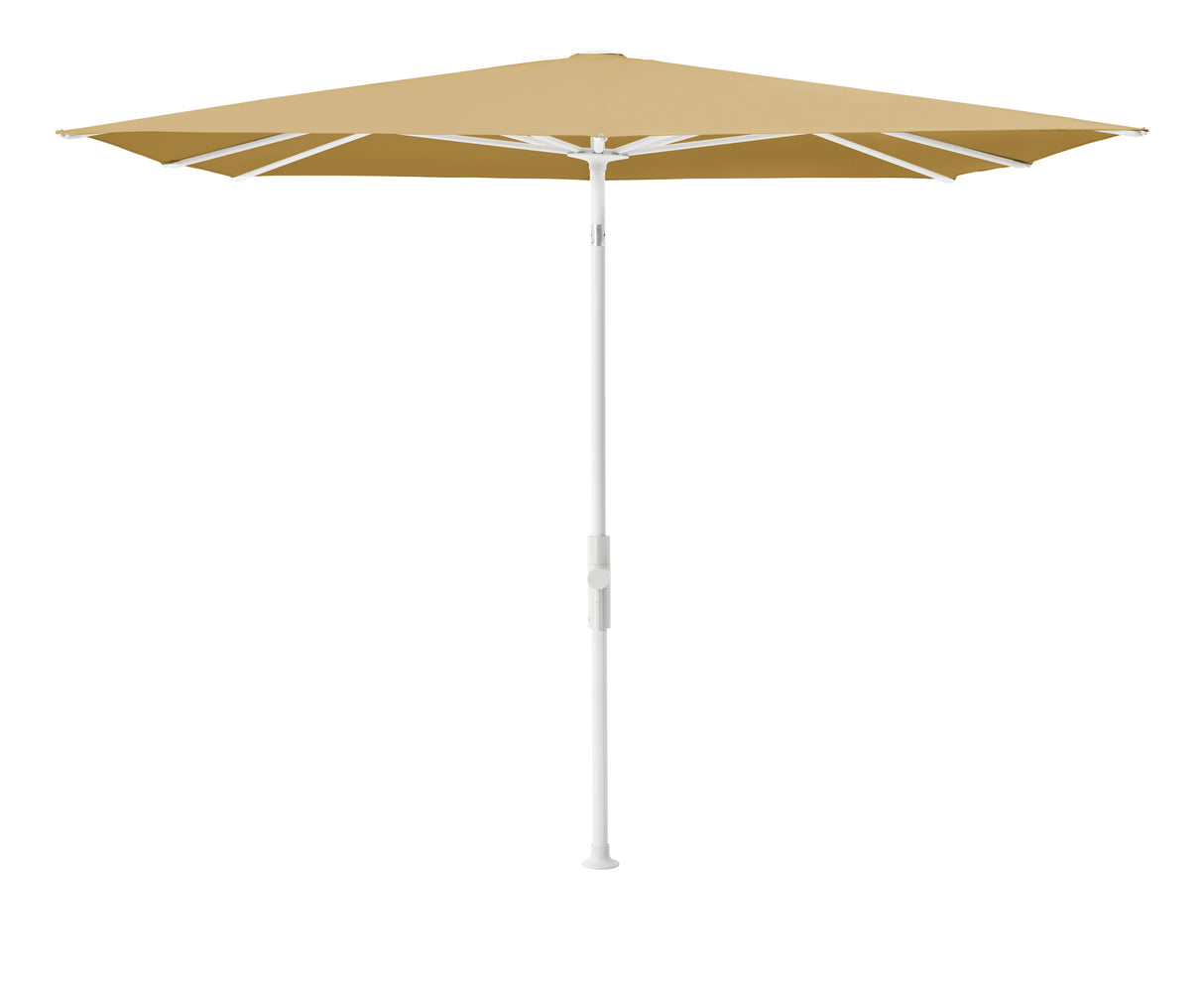 Glatz TWIST Sonnenschirm matt weiß pulverbeschichtet - quadratisch