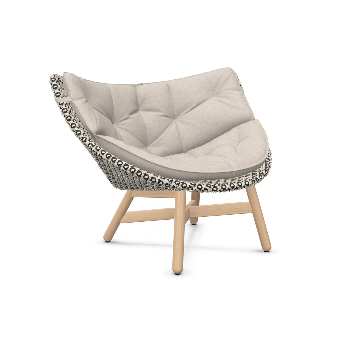 DEDON MBRACE Lounge Sessel Teak Gestell - Geflecht Pepper