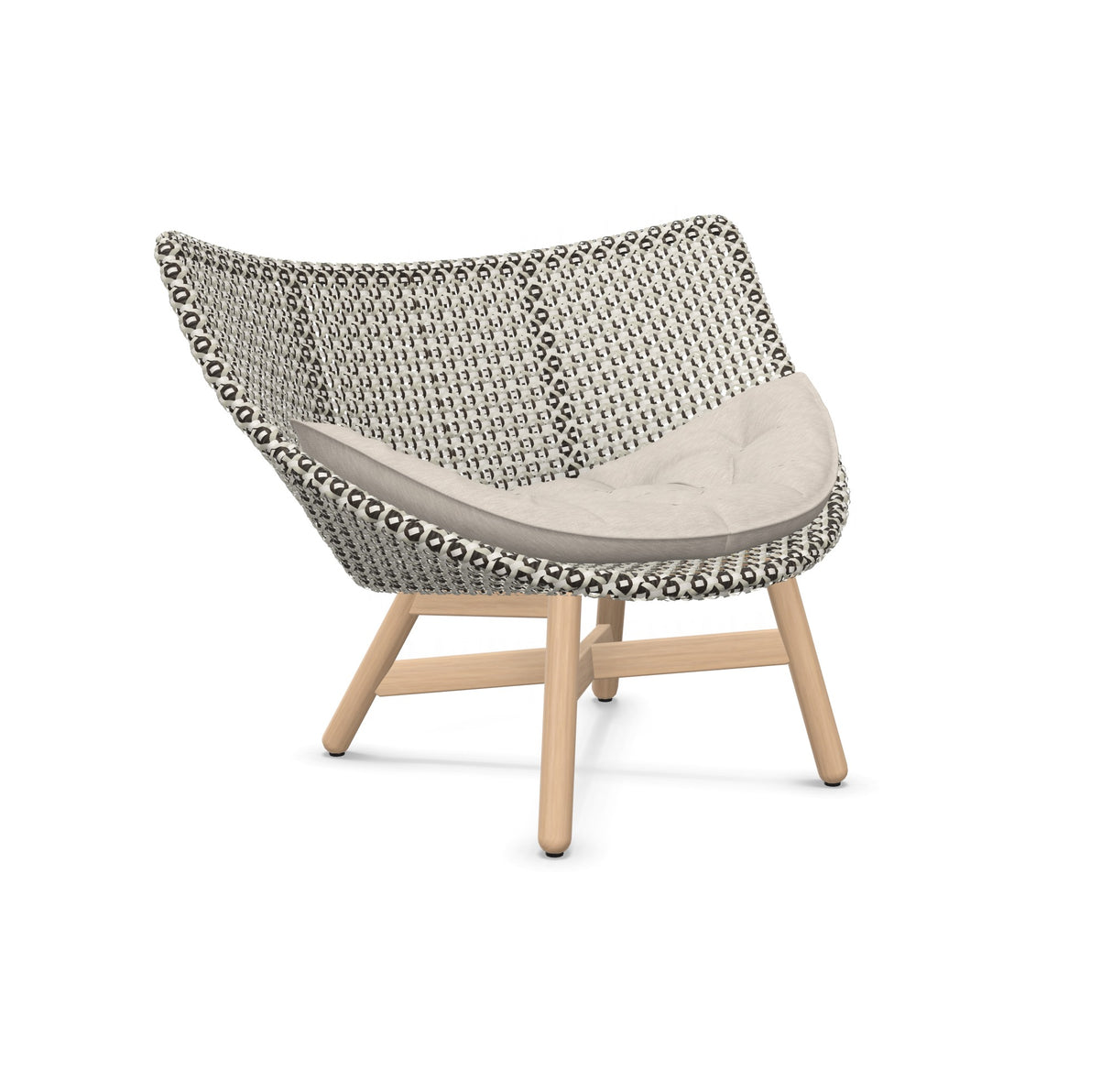 DEDON MBRACE Lounge Sessel Teak Gestell - Geflecht Pepper