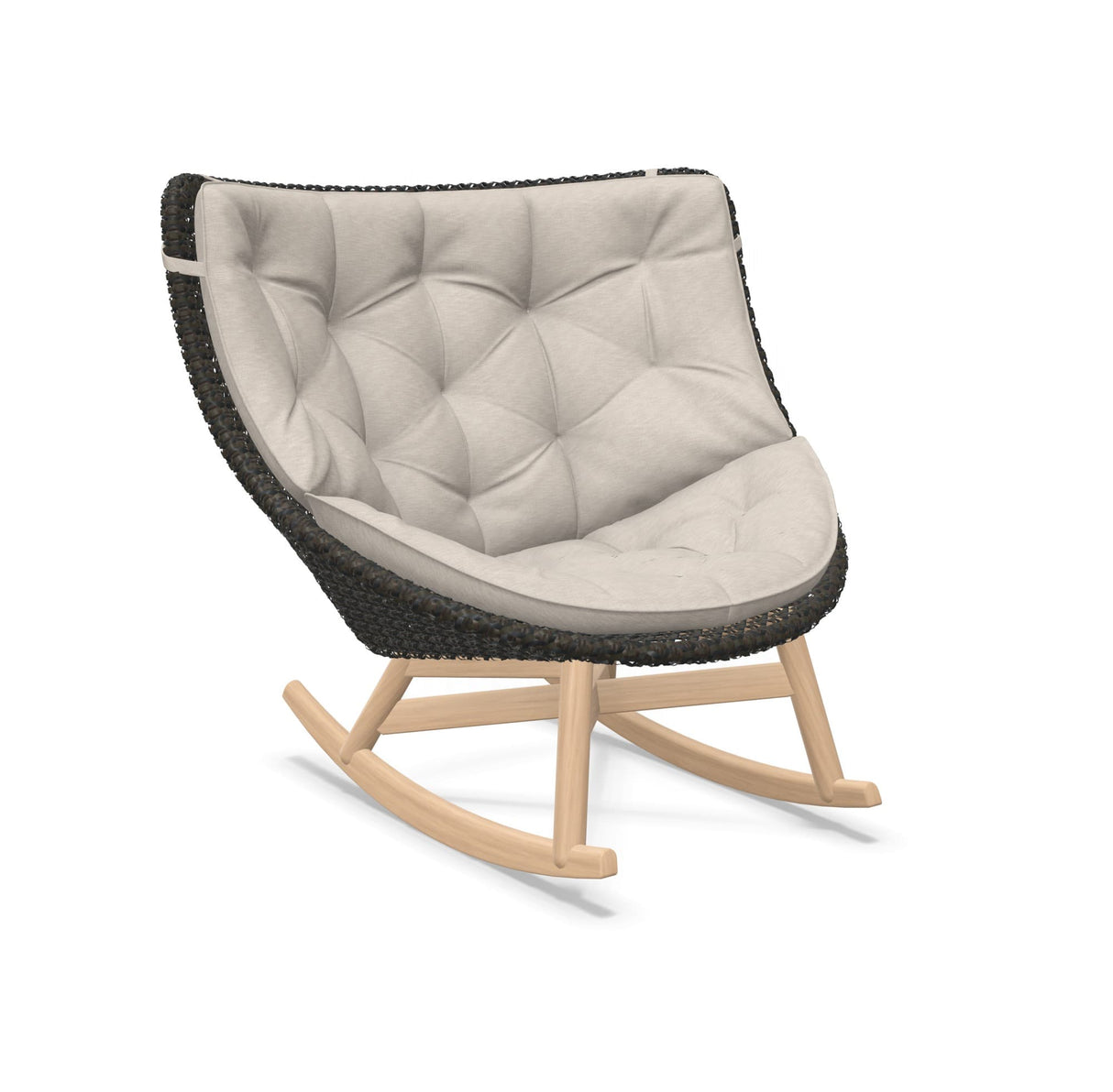 DEDON MBRACE Schaukelstuhl Teak Gestell - Geflecht Arabica