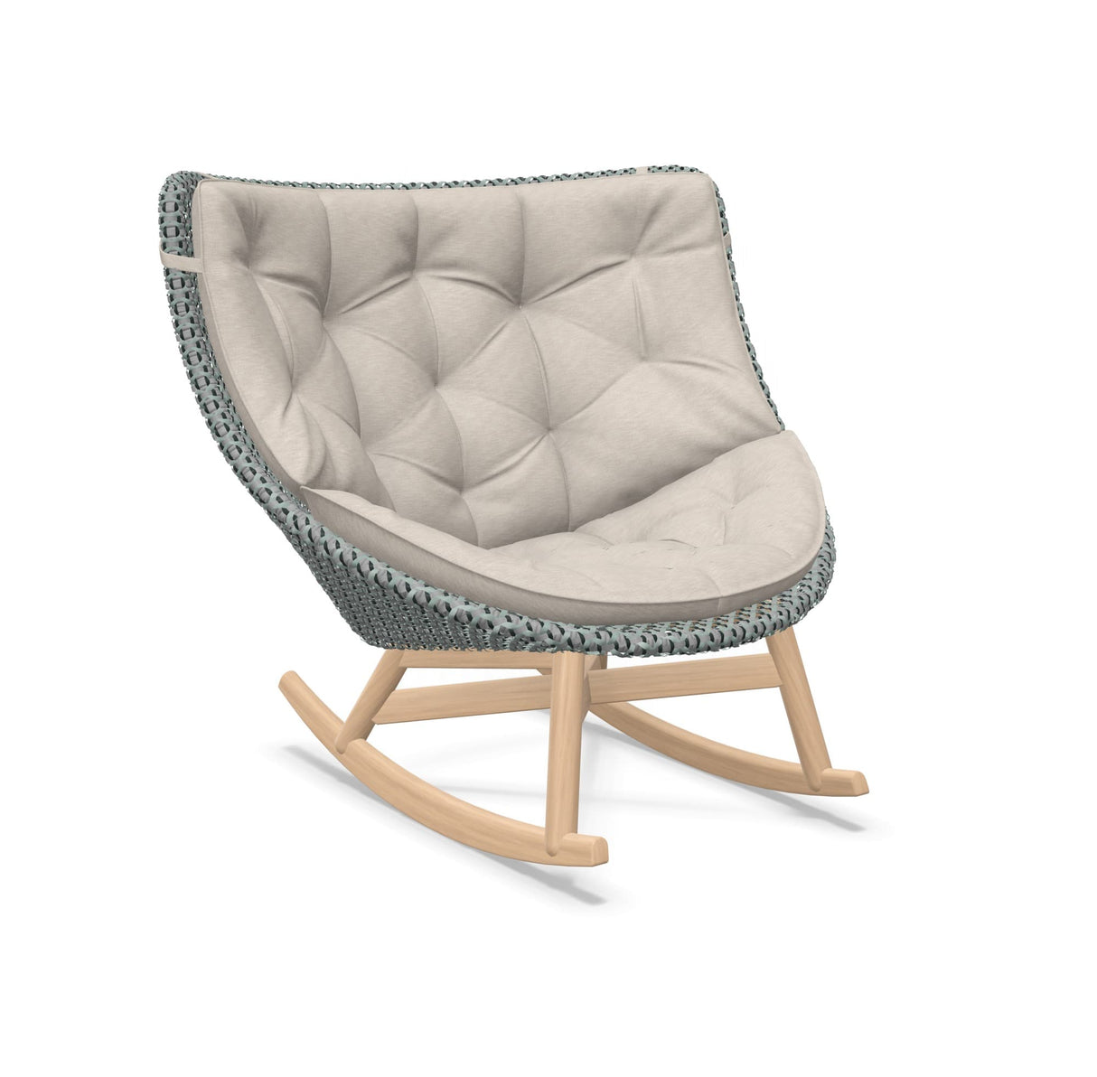 DEDON MBRACE Schaukelstuhl Teak Gestell - Geflecht Baltic
