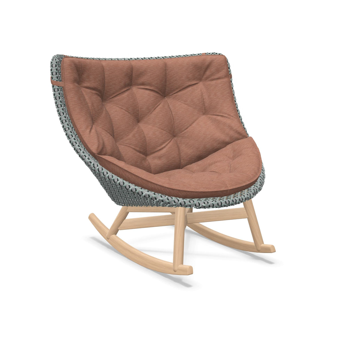 DEDON MBRACE Schaukelstuhl Teak Gestell - Geflecht Baltic