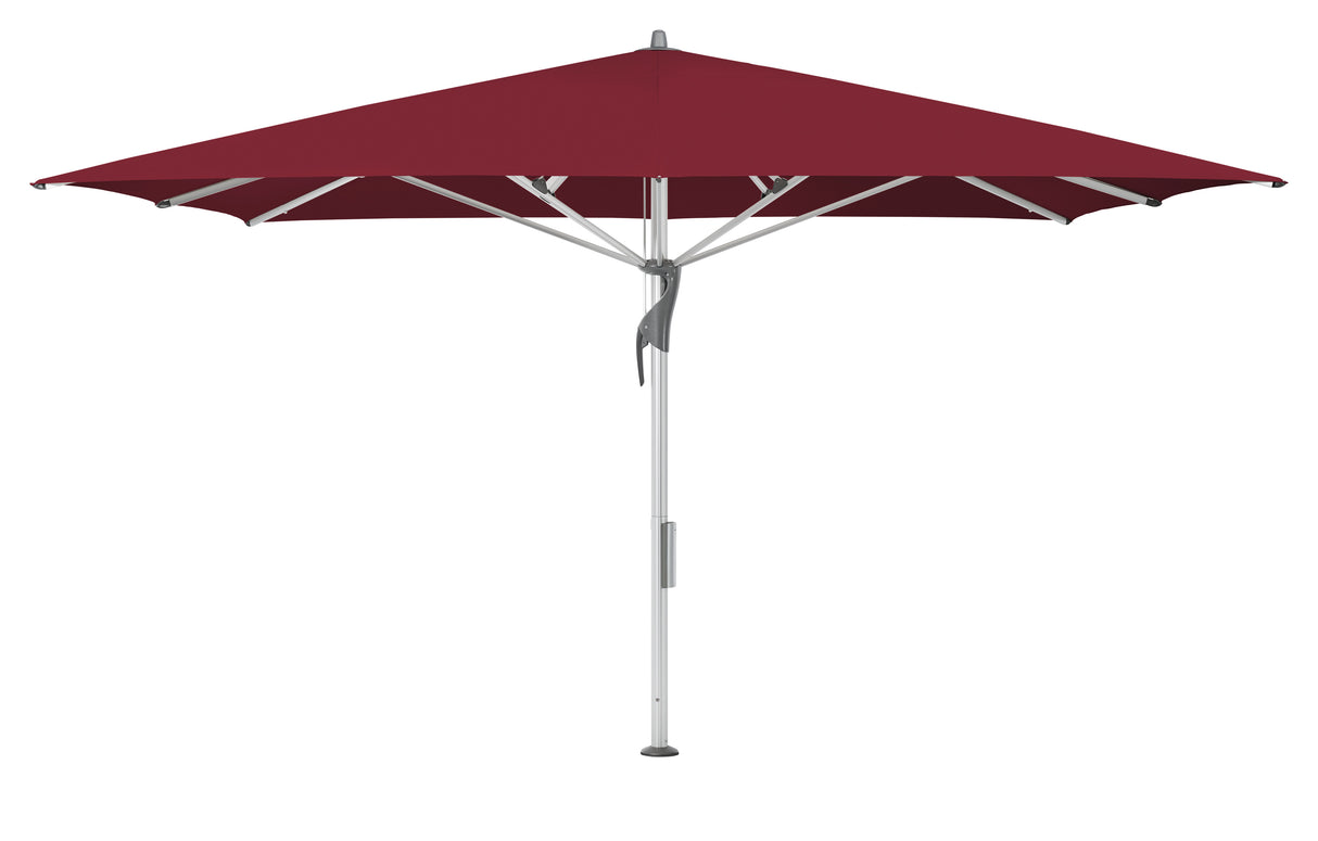 Glatz Gastronomieschirm - FORTELLO LED, Gestell Aluminium natureloxiert, 300 x 300 cm - 400 x 400 cm, quadratisch