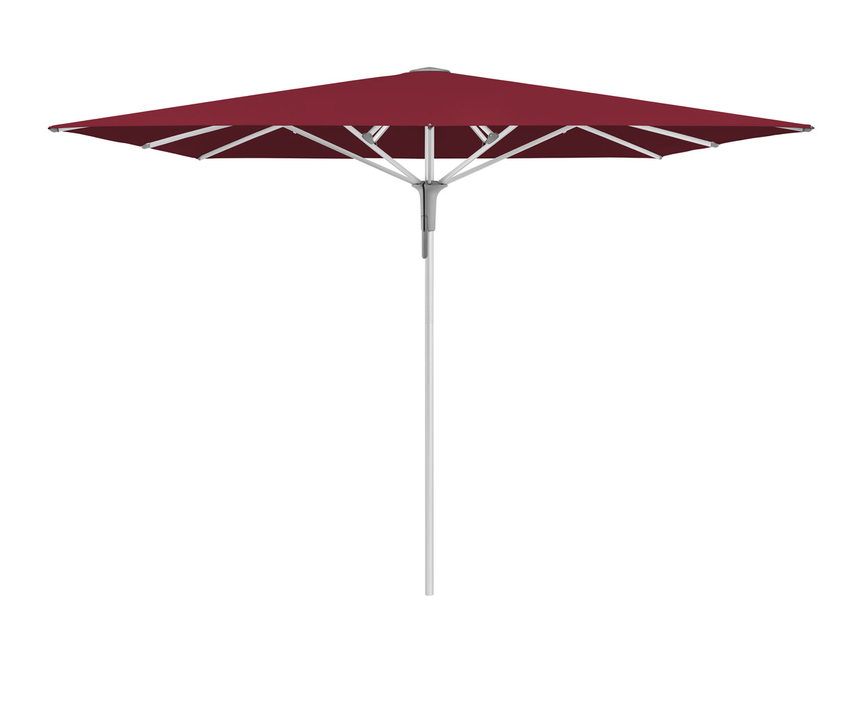 Glatz Gastronomieschirm - FORTINO Pro, Gestell Aluminium natureloxiert, 200 x 200 cm - 250 x 250 cm, rquadratisch