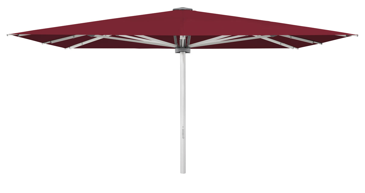 Glatz Großschirm - PALAZZO Noblesse/E, Gestell Aluminium natureloxiert, 350 x 350 cm - 600 x 600 cm, mit Kurbel - quadratisch