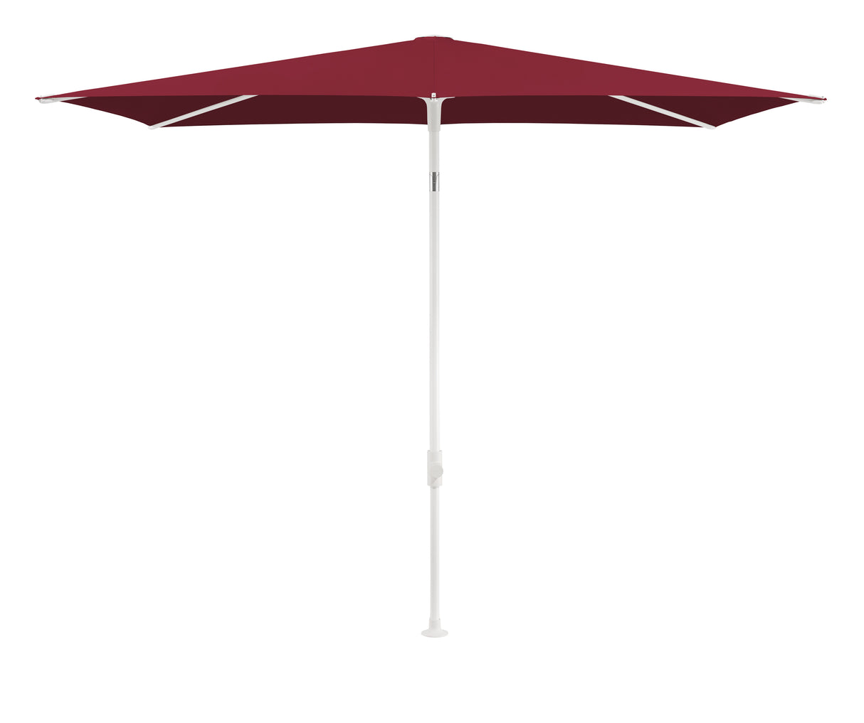 Glatz TWIST Sonnenschirm matt weiß pulverbeschichtet - rechteckig