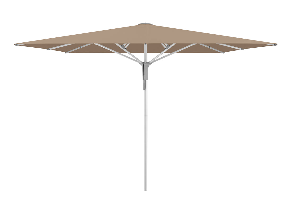 Glatz Gastronomieschirm - FORTERO Pro, Gestell Aluminium natureloxiert, 300 x 300 cm, quadratisch