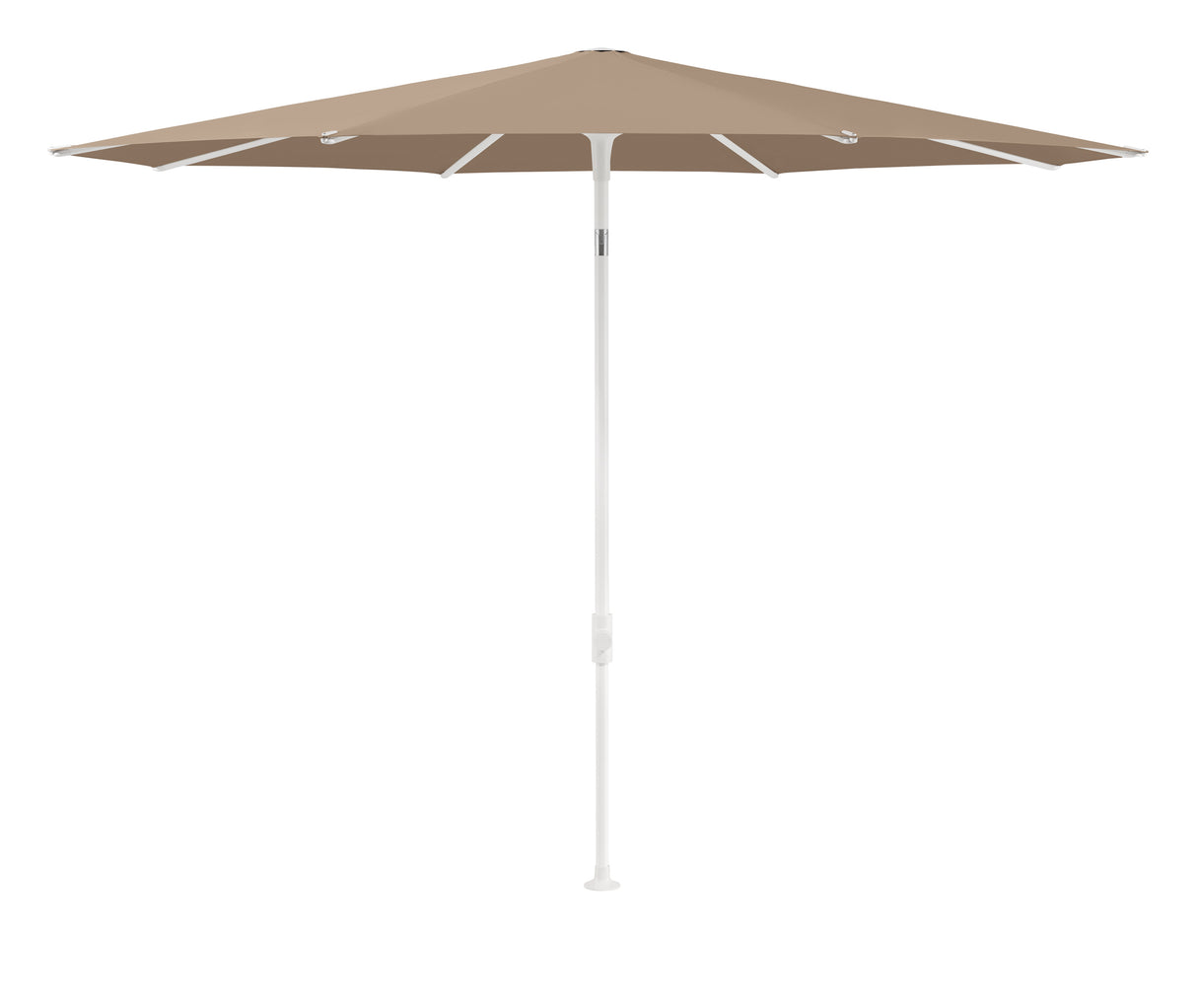 Glatz SMART Sonnenschirm matt weiss pulverbeschichtet - rund