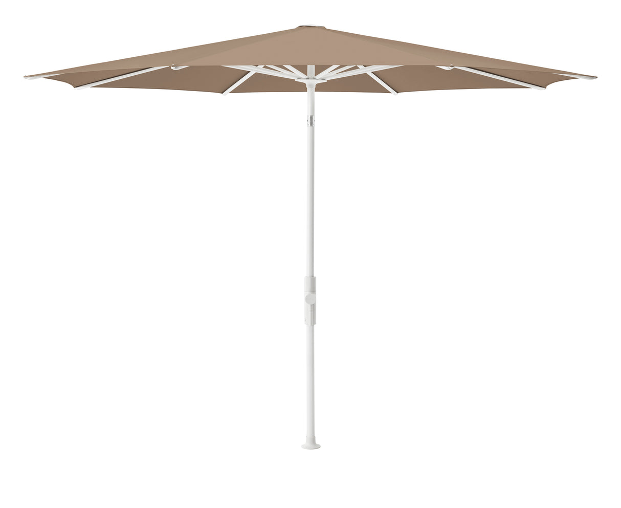 Glatz TWIST Sonnenschirm, matt weiss pulverbeschichtet - rund