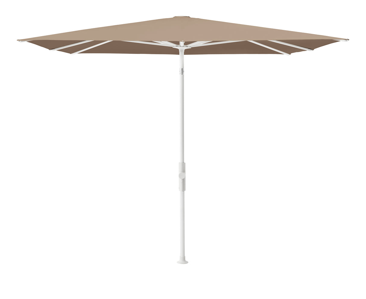 Glatz TWIST Sonnenschirm matt weiß pulverbeschichtet - quadratisch