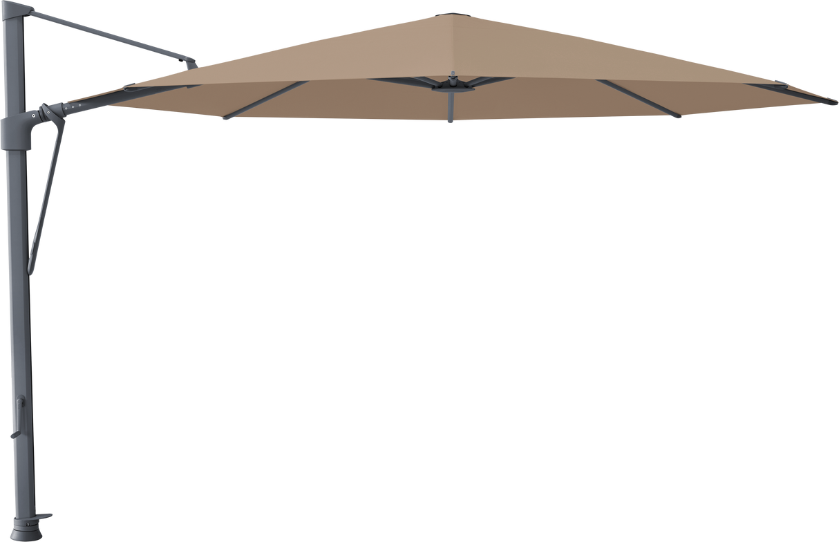 Glatz VITA Sfera Ampelschirm, Gestell Aluminium, seidengrau oder anthrazit pulverbeschichtet, Ø 375 cm