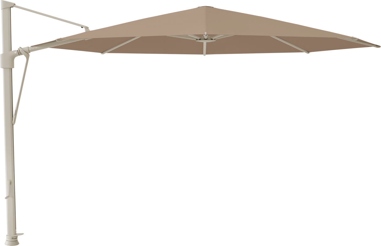 Glatz VITA Sfera Ampelschirm, Gestell Aluminium, seidengrau oder anthrazit pulverbeschichtet, Ø 375 cm