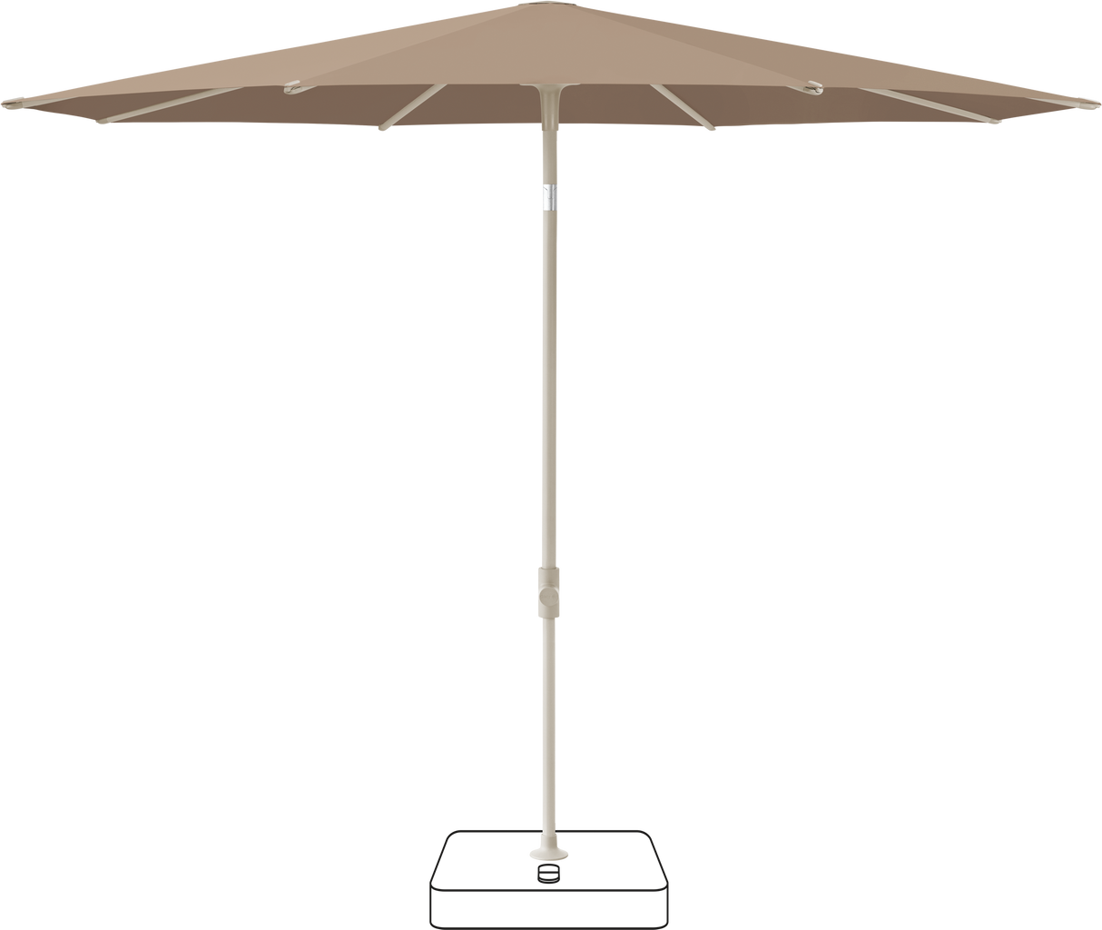 Glatz VITA Piana - Sonnenschirm - Gestell Aluminium, seidengrau oder anthrazit pulverbeschichtet, Ø 220, Ø 250 cm & Ø 300 cm