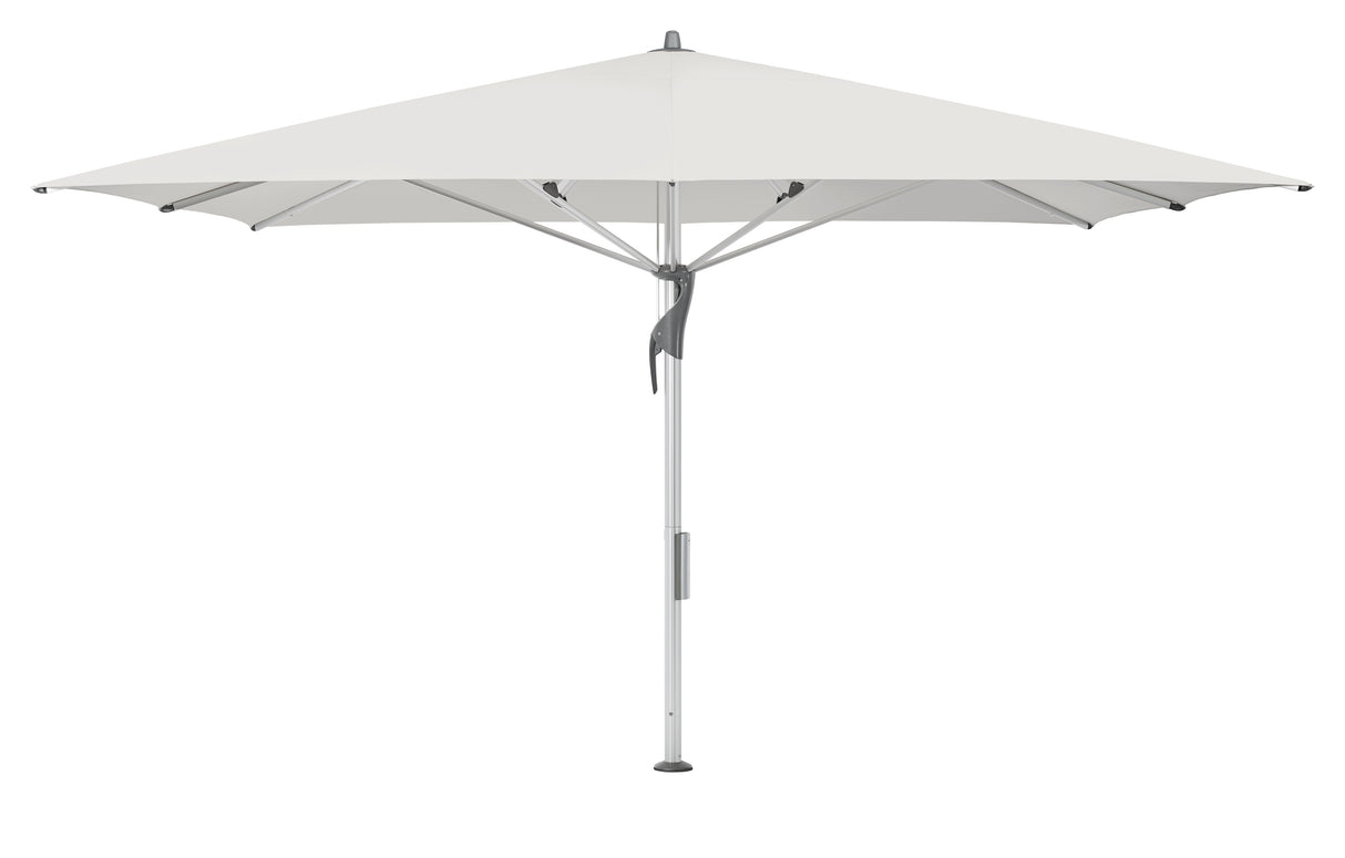 Glatz Gastronomieschirm - FORTELLO LED, Gestell Aluminium natureloxiert, 300 x 300 cm - 400 x 400 cm, quadratisch