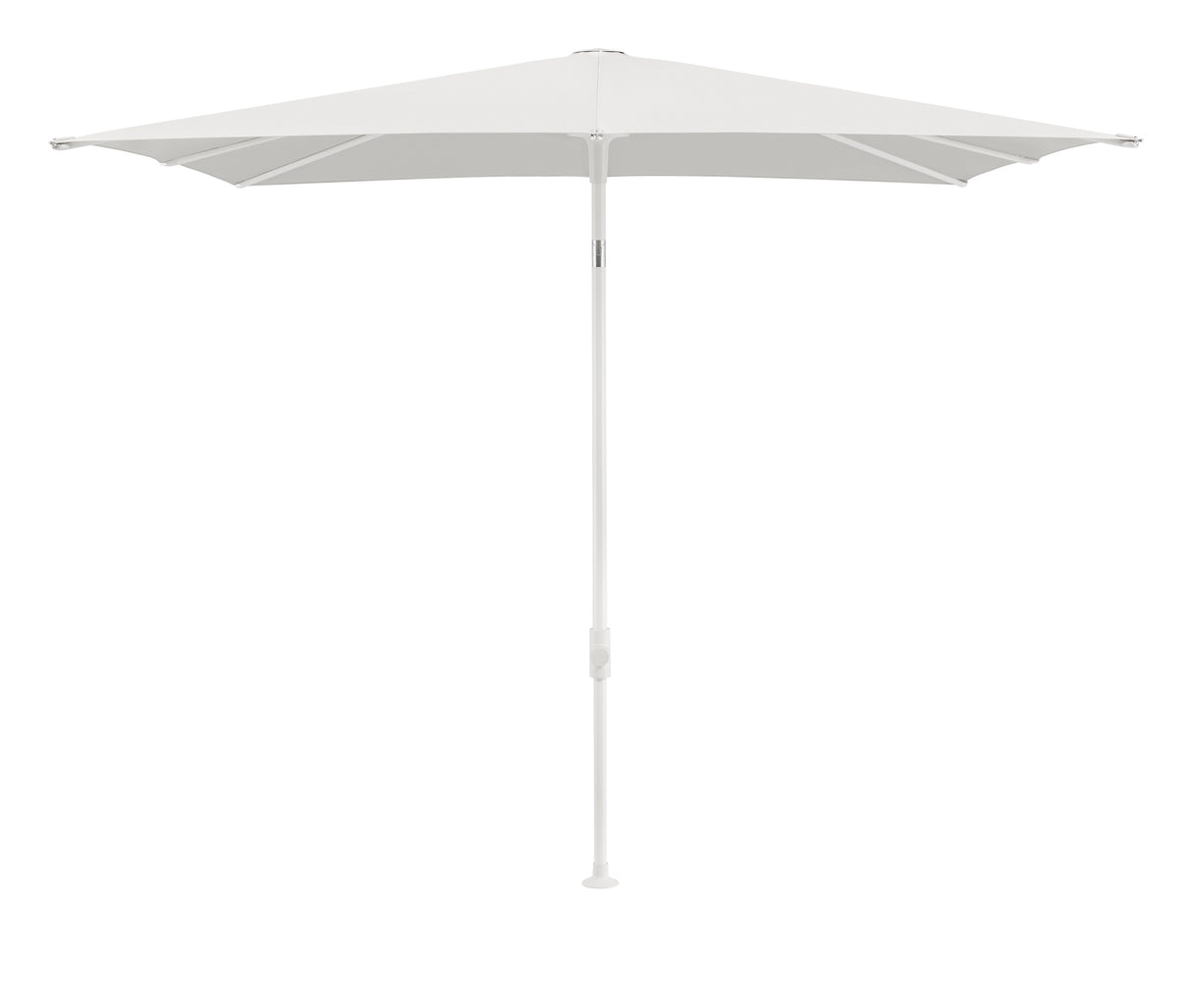 Glatz SMART Sonnenschirm matt weiß pulverbeschichtet - quadratisch