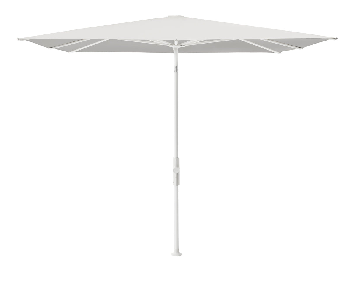 Glatz TWIST Sonnenschirm matt weiß pulverbeschichtet - quadratisch