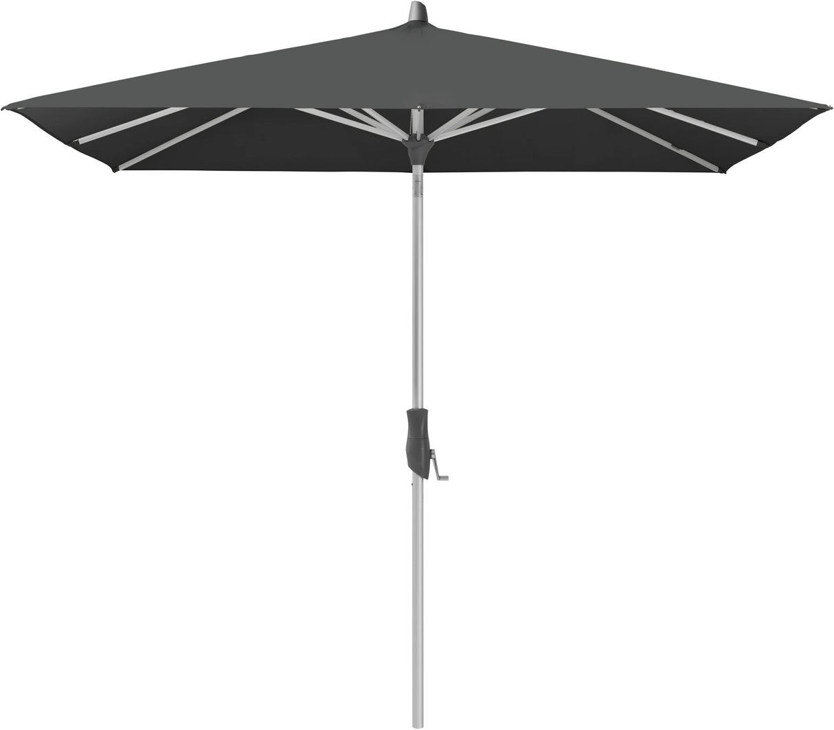 Glatz ALU-TWIST Sonnenschirm, Gestell Aluminium natureloxiert - rechteckig