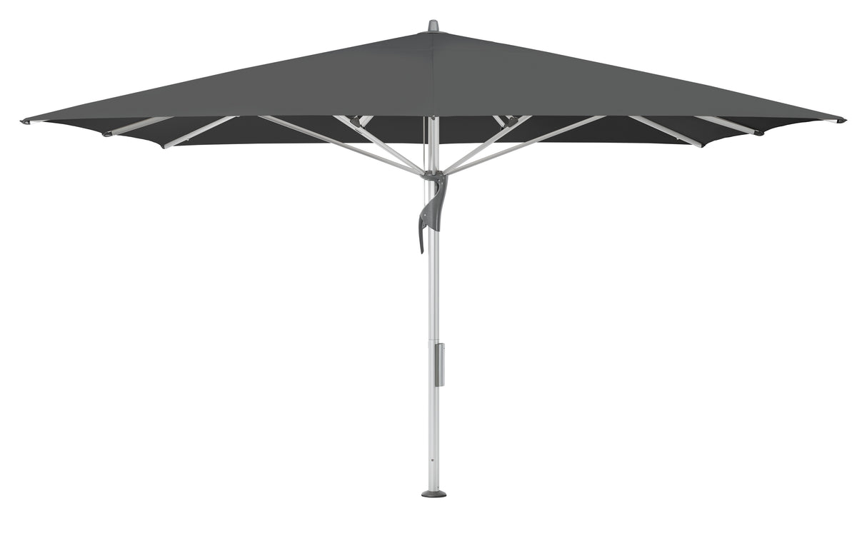 Glatz Gastronomieschirm - FORTELLO LED, Gestell Aluminium natureloxiert, 300 x 300 cm - 400 x 400 cm, quadratisch