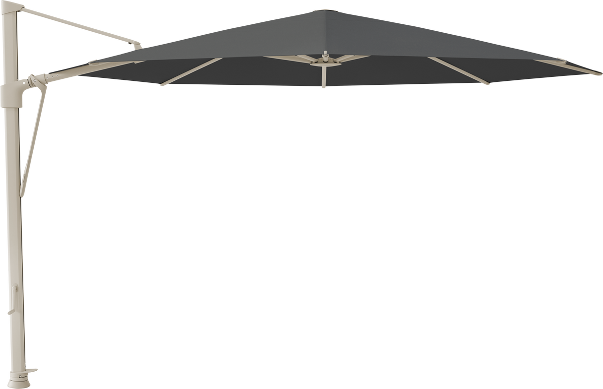 Glatz VITA Sfera Ampelschirm, Gestell Aluminium, seidengrau oder anthrazit pulverbeschichtet, Ø 375 cm