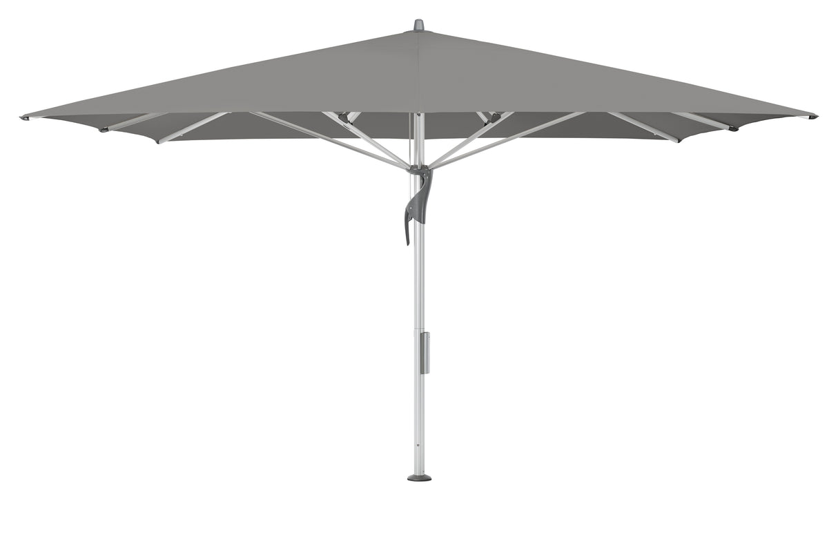 Glatz Gastronomieschirm - FORTELLO LED, Gestell Aluminium natureloxiert, 300 x 300 cm - 400 x 400 cm, quadratisch