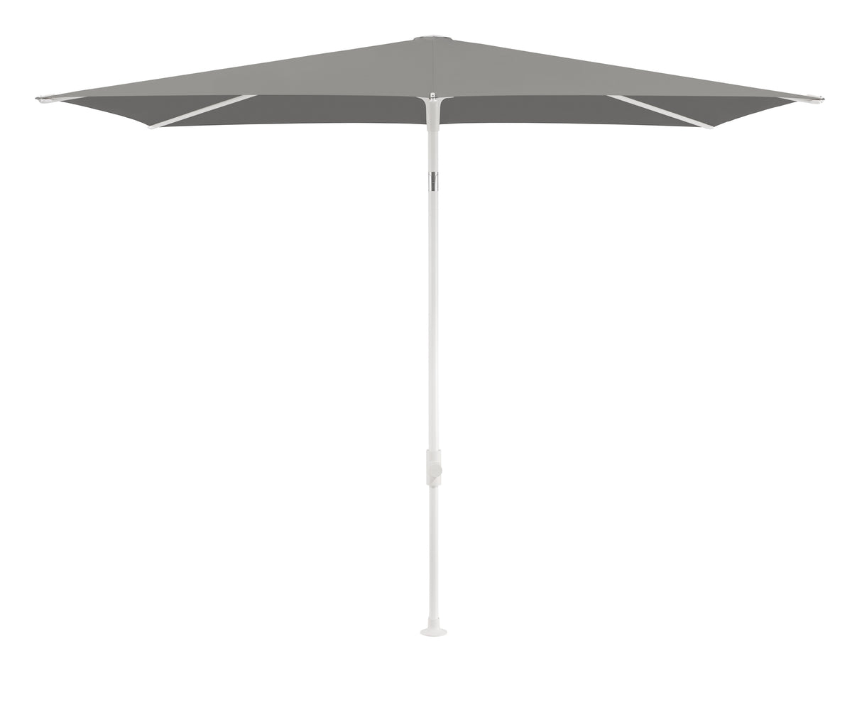 Glatz TWIST Sonnenschirm matt weiß pulverbeschichtet - rechteckig