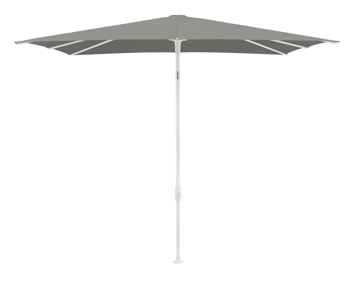 Glatz SMART Sonnenschirm matt weiß pulverbeschichtet - quadratisch