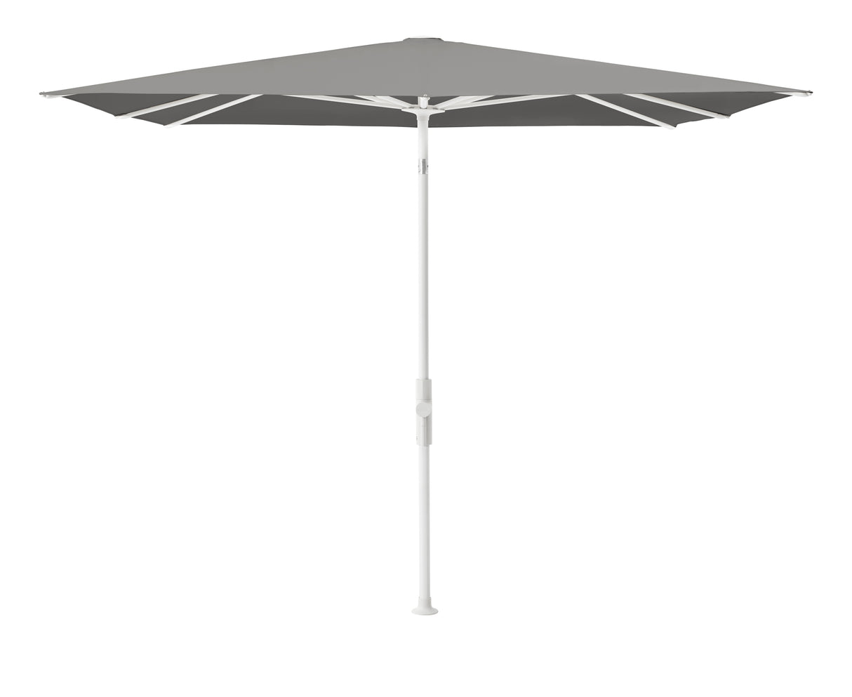 Glatz TWIST Sonnenschirm matt weiß pulverbeschichtet - quadratisch