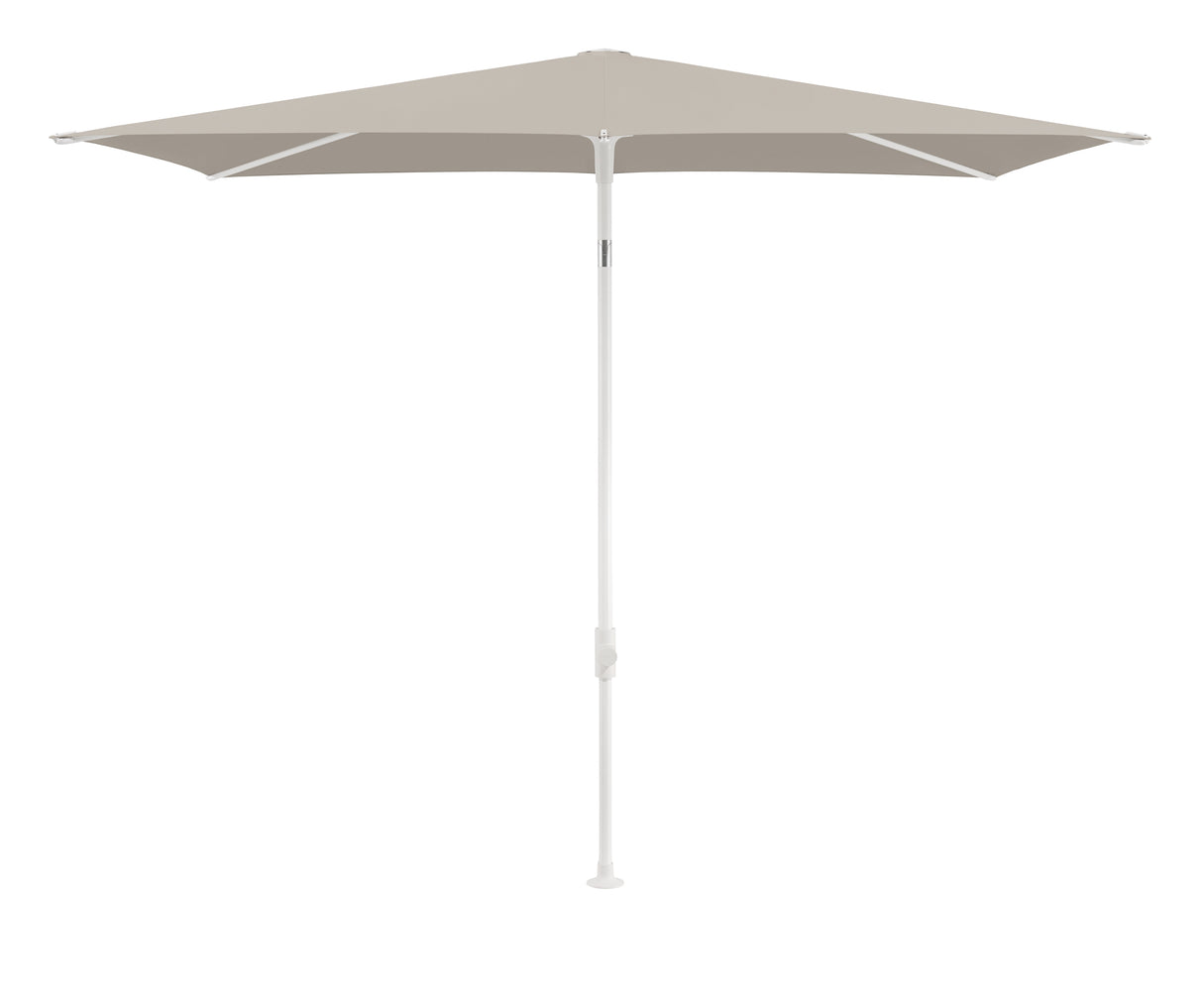 Glatz TWIST Sonnenschirm matt weiß pulverbeschichtet - rechteckig